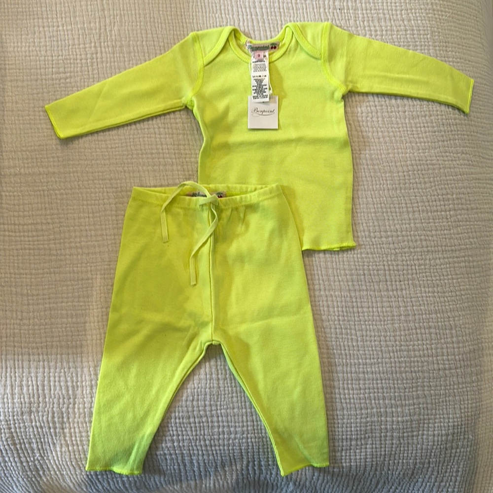 Brand new bonpoint bright yellow set